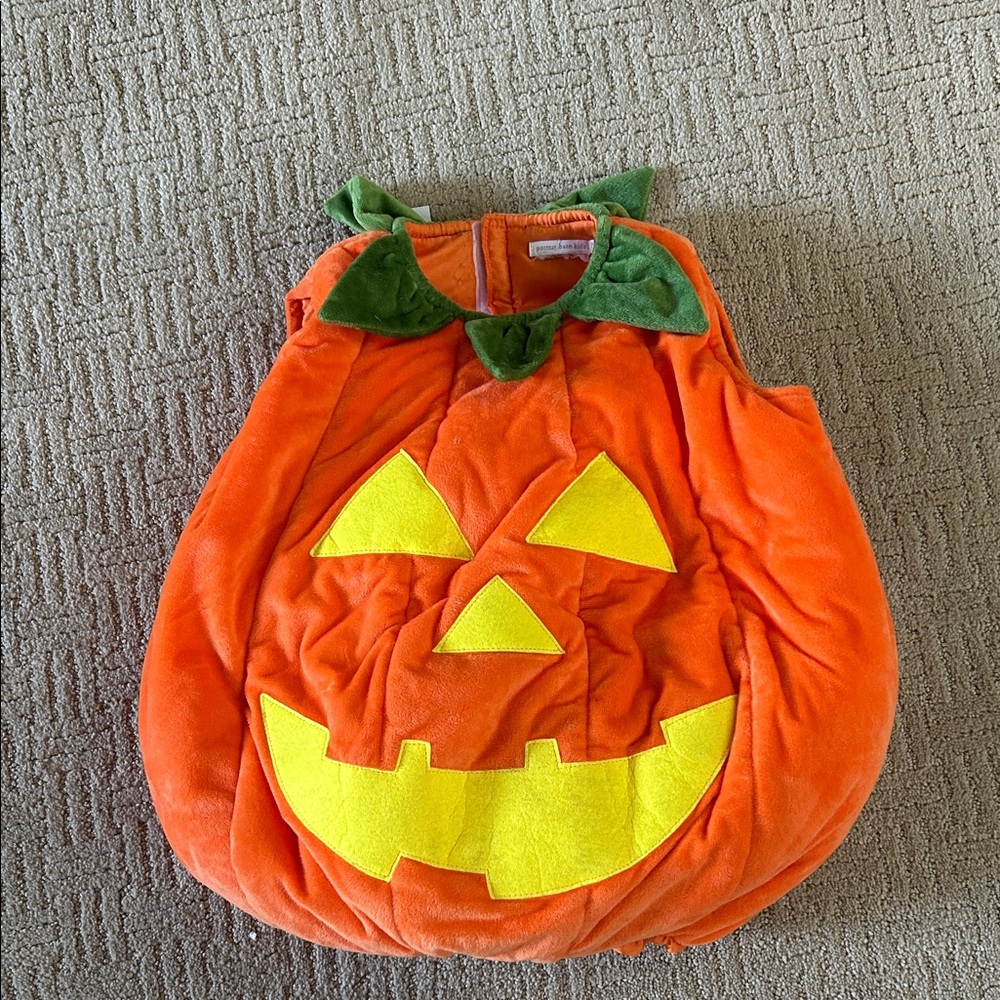Pottery Barn Kids Pumpkin Costume with Yellow Face